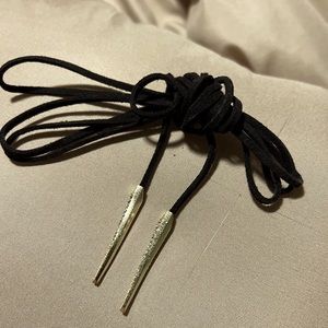 Kendra Scott Black Suede Leather Lariat Wrap Necklace Choker